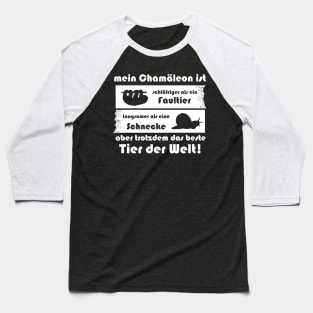 schläfriges Chamäleon Leguan lustiger Spruch Baseball T-Shirt